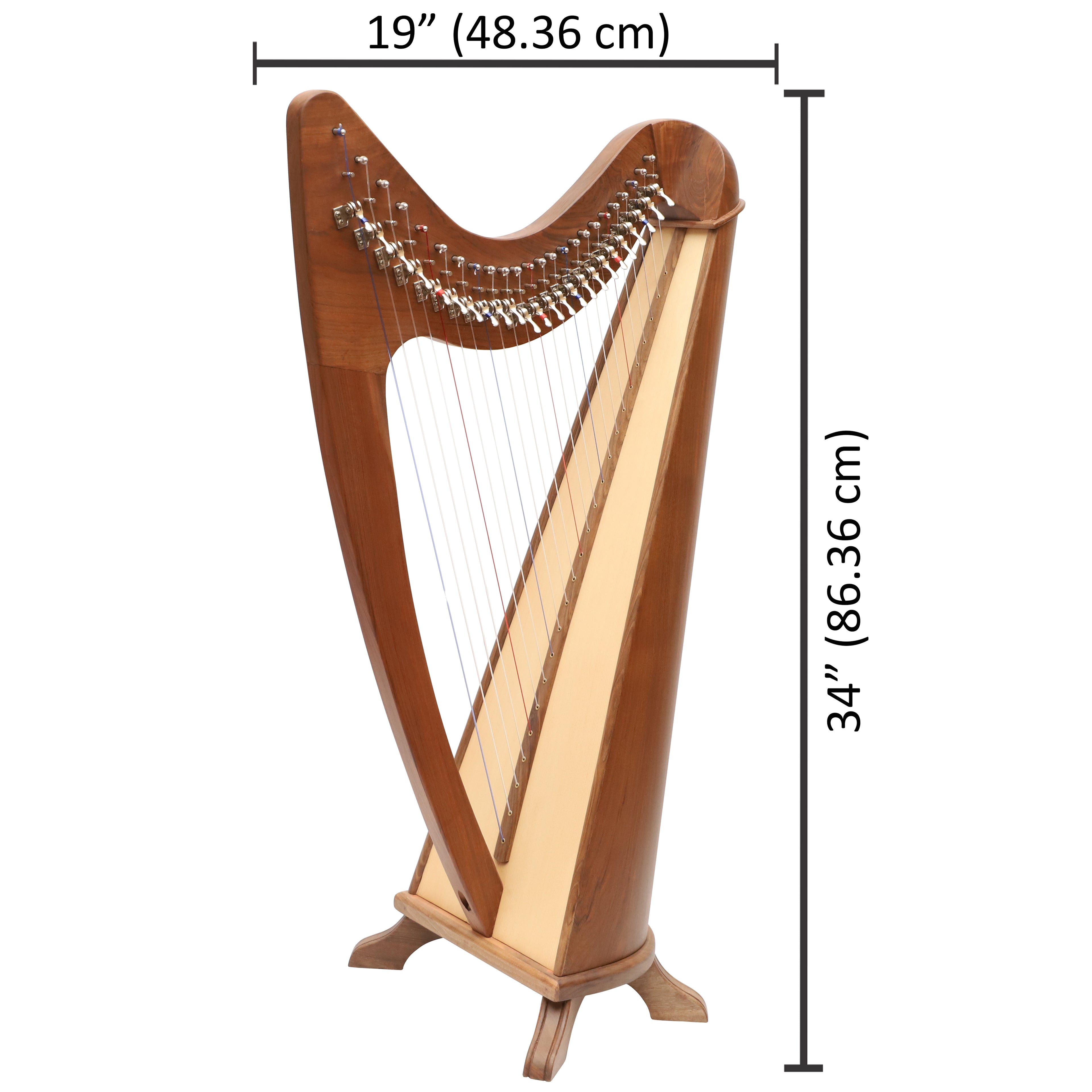 24 String Claddagh Harp Walnut