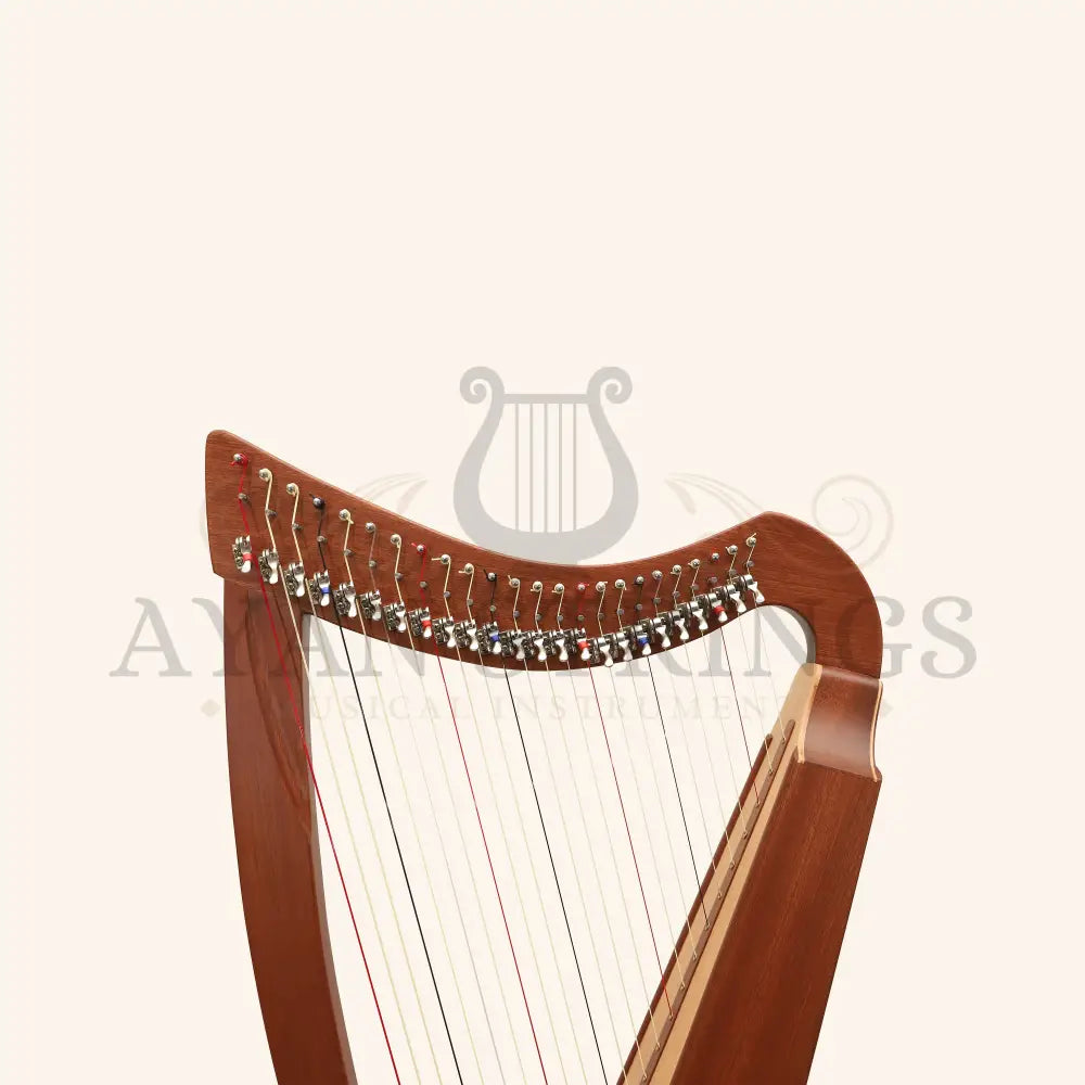 Muzikkon 24 String Trinity Cèilidh Harp Mahogany - Stringed Instruments