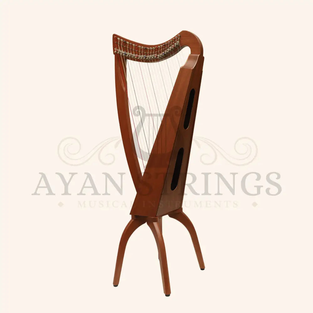 Muzikkon 24 String Trinity Cèilidh Harp Mahogany - Stringed Instruments