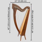 29 String Trinity Harp, Celtic Lever Harp