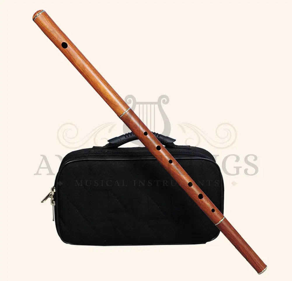 Irish Flute D tune Rosewood Without Tuning Slide with Nylon Case