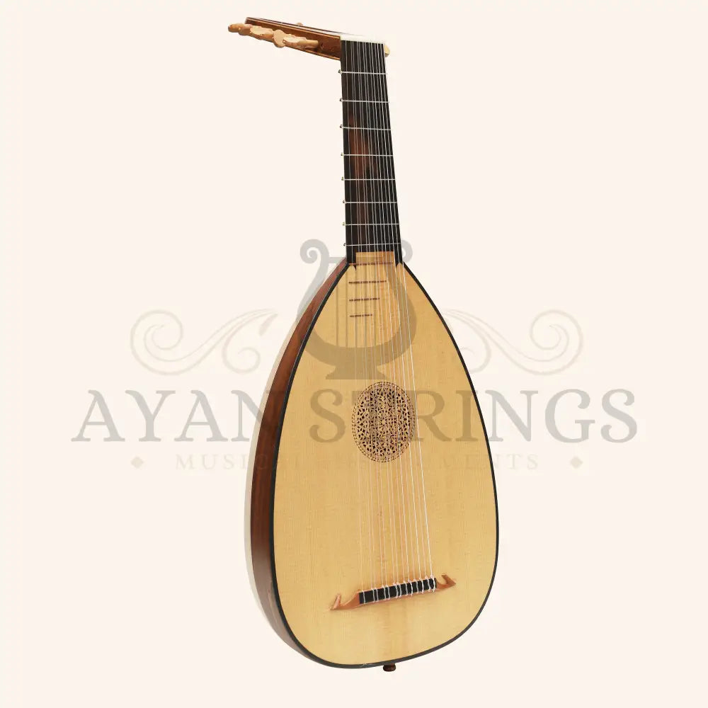 Muzikkon Descant Lute 7 Course Left Hand - Rosewood Lacewood - Stringed Instruments