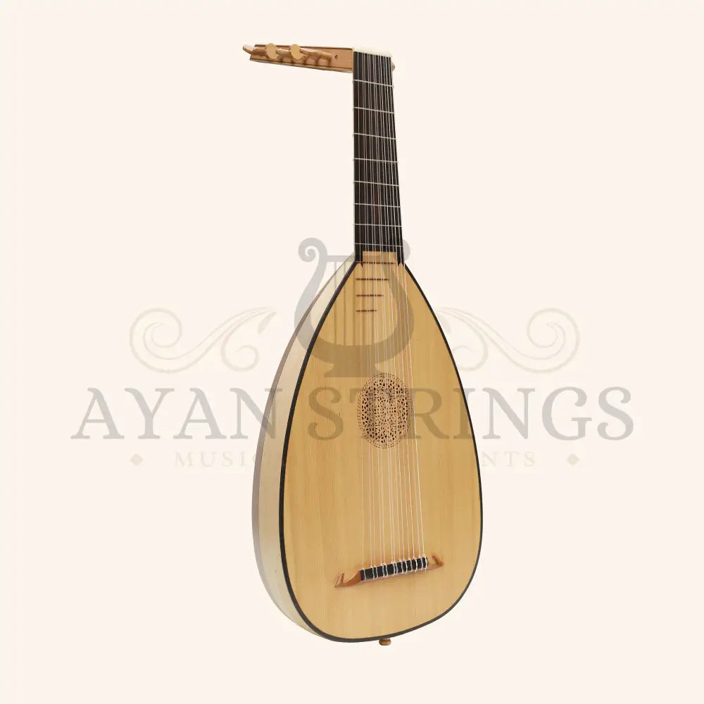 Muzikkon Descant Lute 7 Course Left Hand - Walnut Lacewood - Stringed Instruments