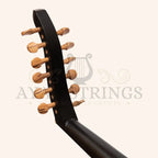 Muzikkon Electric Arabic Frame Oud With Pegs Lacewood Black - Stringed Instruments