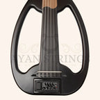 Muzikkon Electric Arabic Frame Oud With Pegs Lacewood Black - Stringed Instruments