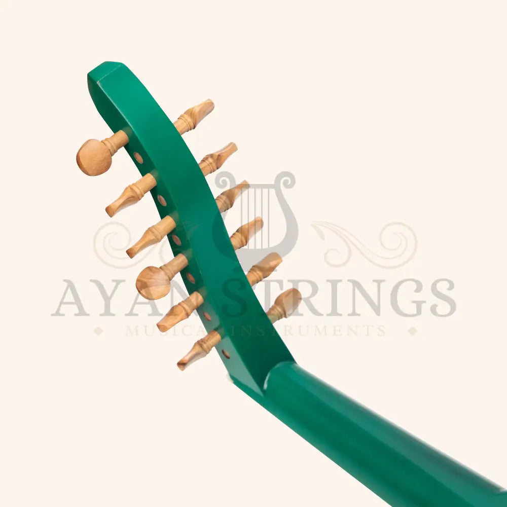 Muzikkon Electric Arabic Frame Oud With Pegs Lacewood Green - Stringed Instruments