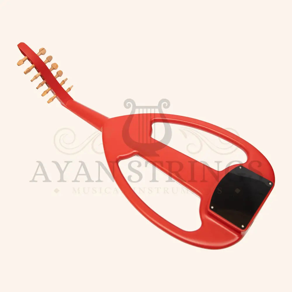 Muzikkon Electric Arabic Frame Oud With Pegs Lacewood Red - Stringed Instruments