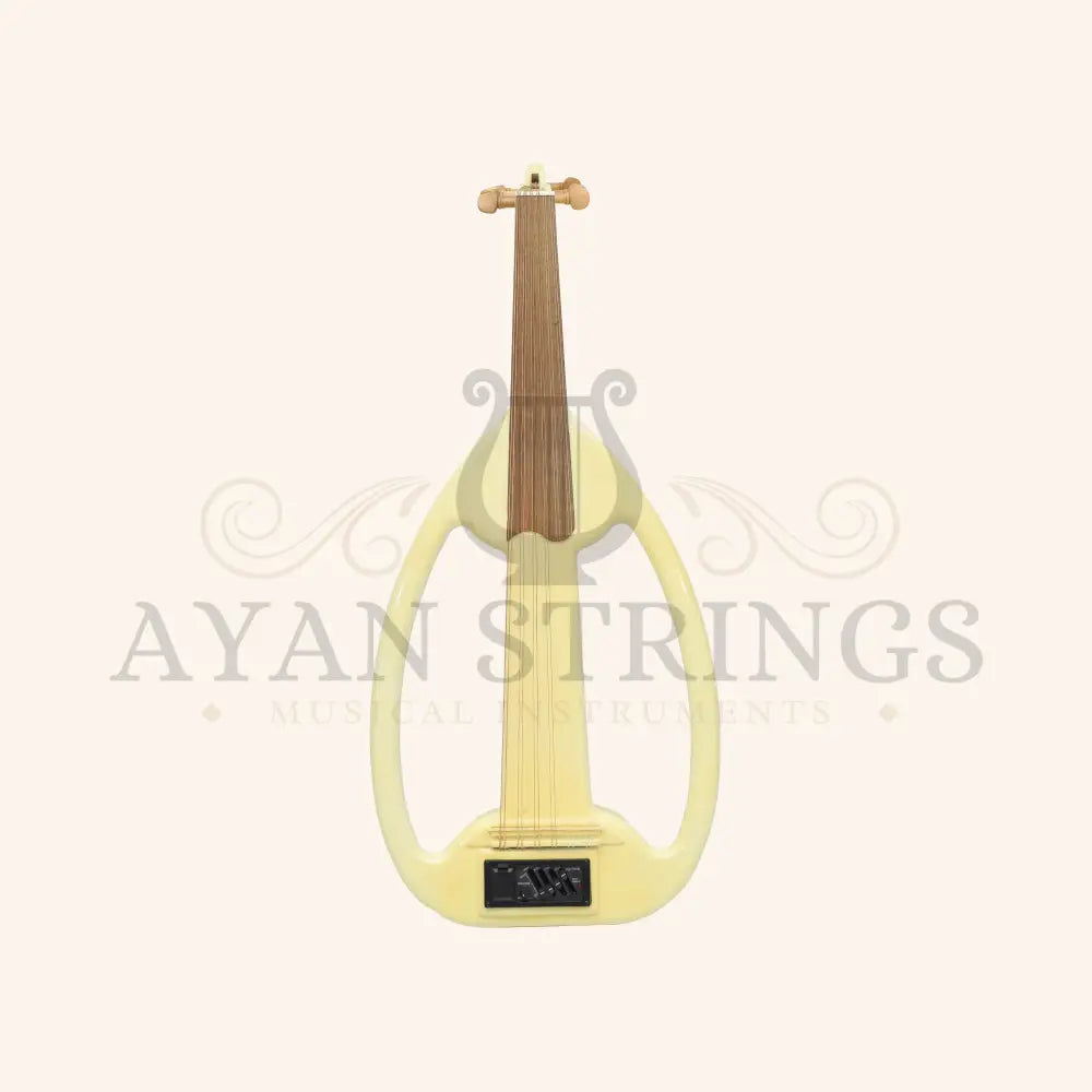 Muzikkon Electric Arabic Frame Oud With Pegs Lacewood White - Stringed Instruments