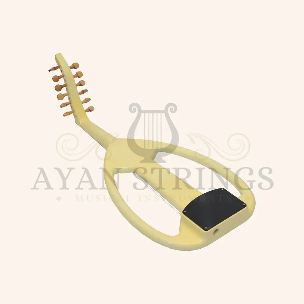 Muzikkon Electric Arabic Frame Oud With Pegs Lacewood White - Stringed Instruments