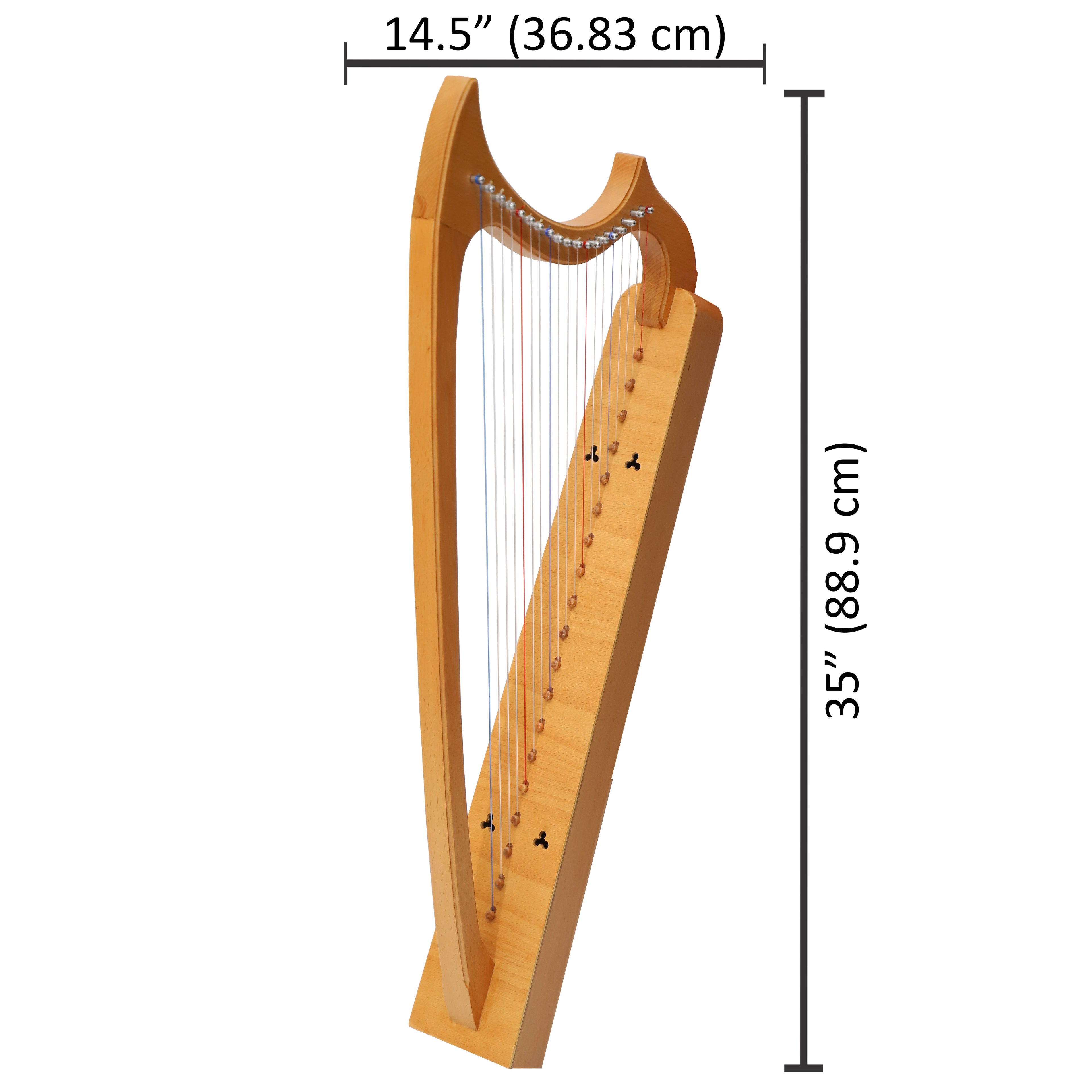 Muzikkon Gothic Harp 19 String Beechwood