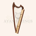 Muzikkon Gothic Harp 19 String Mahogany - Stringed Instruments