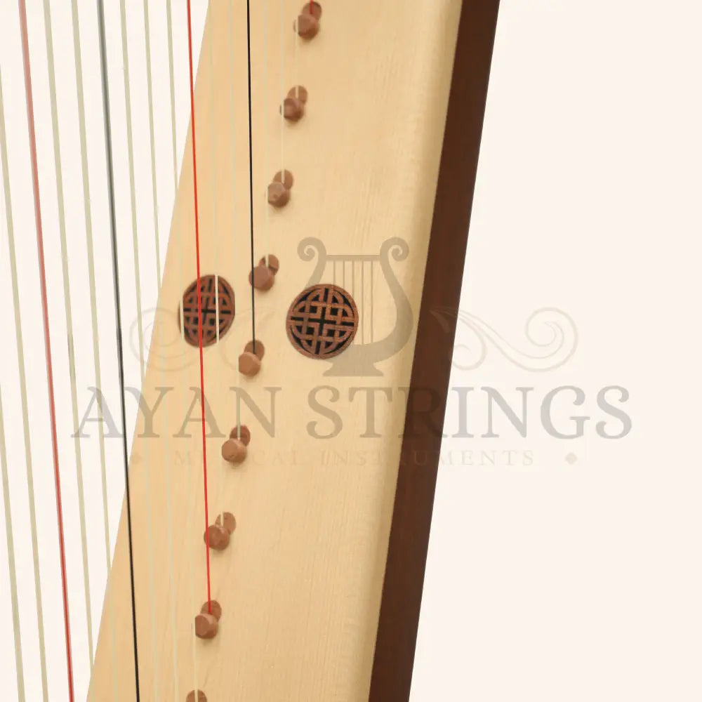 Muzikkon Gothic Harp 19 String Mahogany - Stringed Instruments