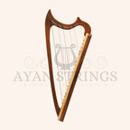 Muzikkon Gothic Harp 19 String Rosewood - Stringed Instruments