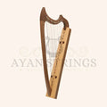 Muzikkon Gothic Harp 19 String Walnut - Stringed Instruments
