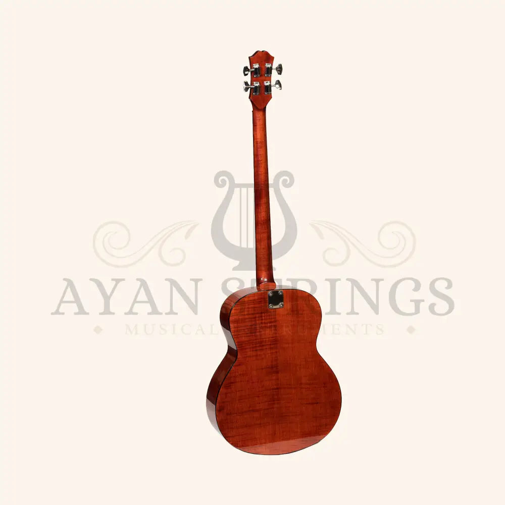 Muzikkon Jumbo Acoustic Bass Guitar 4 String - Stringed Instruments