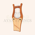 Muzikkon Large Kinnor Harp 10 String Red Cedar - Stringed Instruments