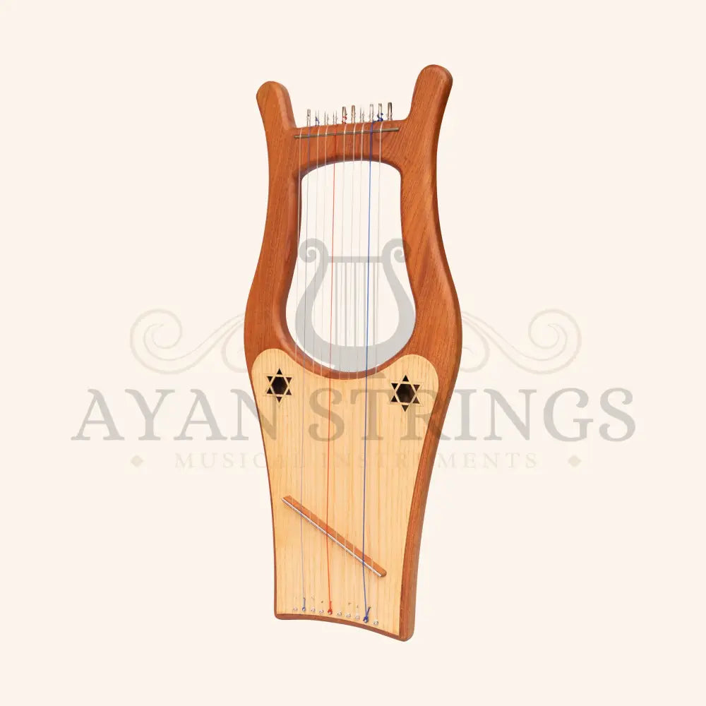 Muzikkon Large Kinnor Harp 10 String Red Cedar - Stringed Instruments