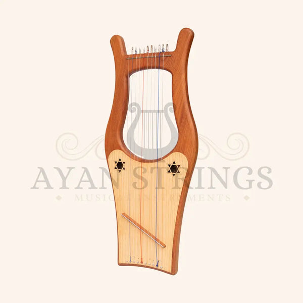 Muzikkon Large Kinnor Harp 10 String Red Cedar - Stringed Instruments