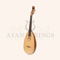 Muzikkon Lute Guitar 6 Steel Strings Variegated Lacewood Rosewood Left Handed - Stringed Instruments