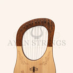 Muzikkon Lyre Harp 10 String Engraved - Stringed Instruments