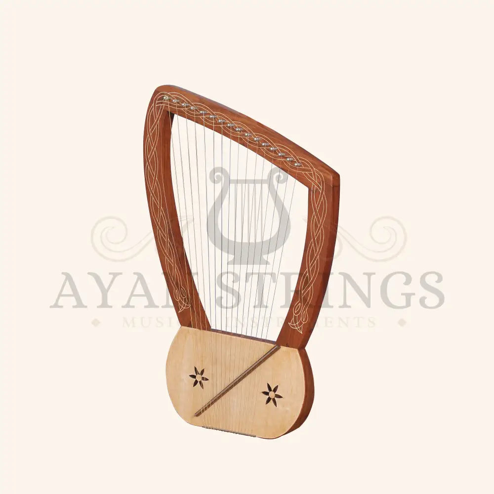 Muzikkon Lyre Harp 16 String Rosewood - Stringed Instruments