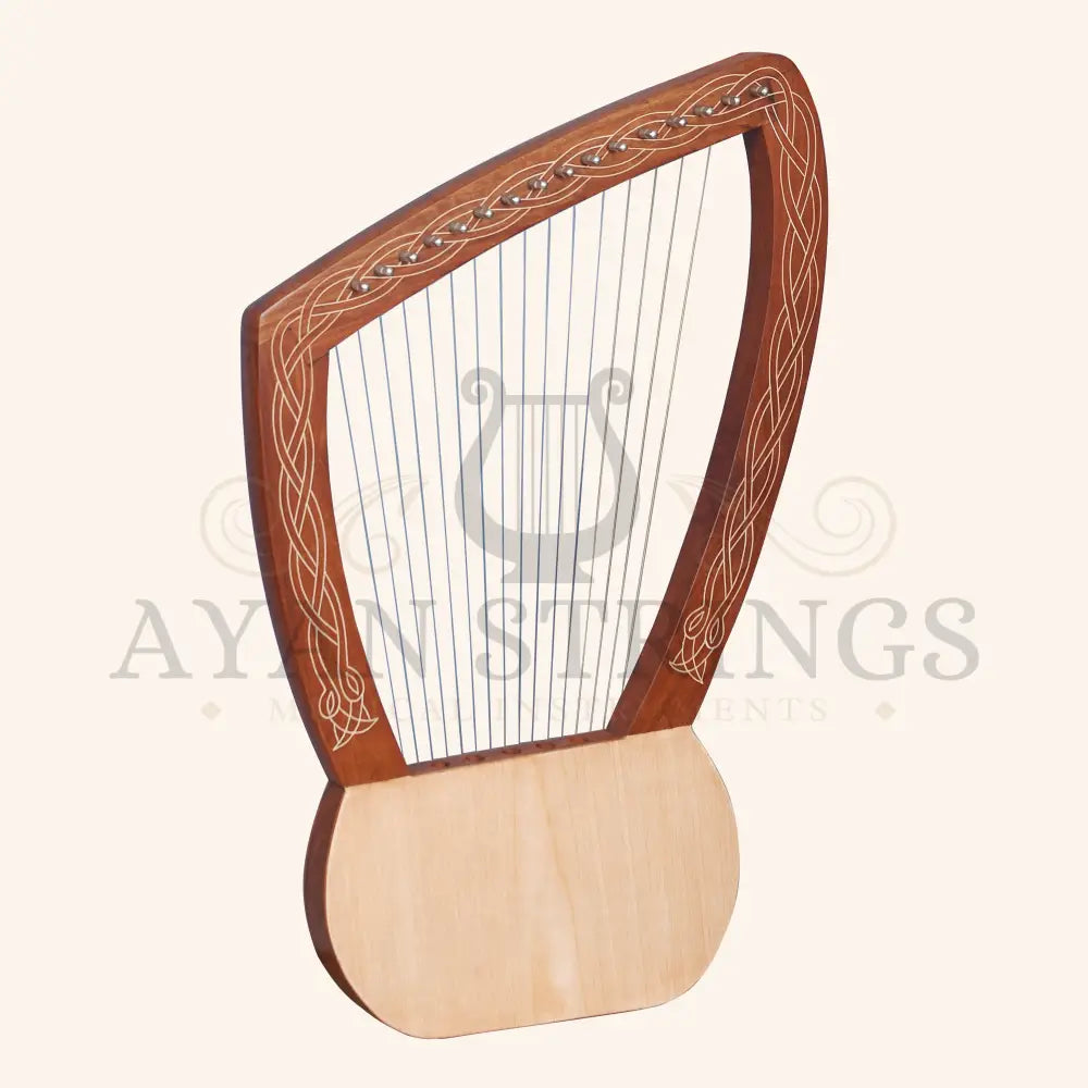 Muzikkon Lyre Harp 16 String Rosewood - Stringed Instruments