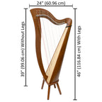 27 String McHugh Harp Round Back