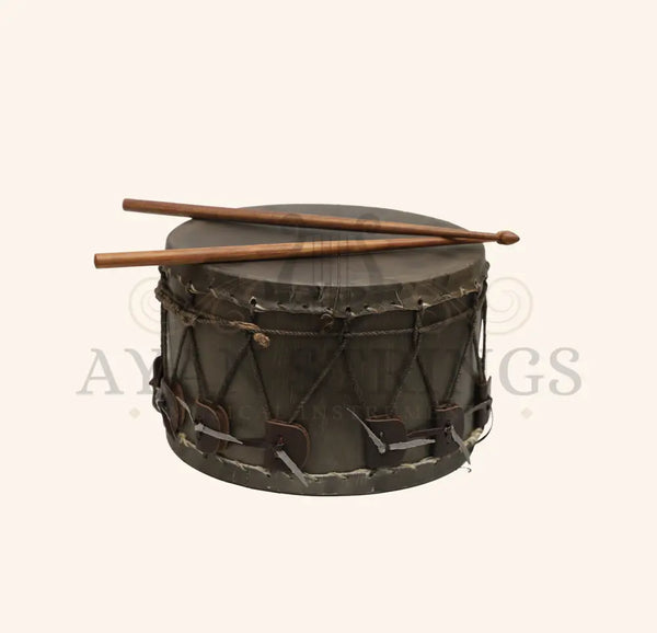 Muzikkon Medieval Drum 12’’X8’’ Small with Short Body Ebony Finish