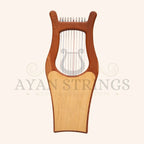 Muzikkon Mini Kinnor Harp 10 String Red Cedar - Stringed Instruments