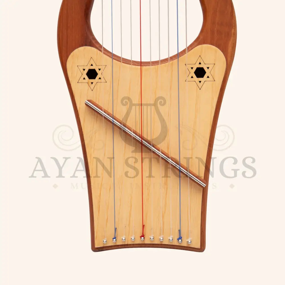 Muzikkon Mini Kinnor Harp 10 String Red Cedar - Stringed Instruments