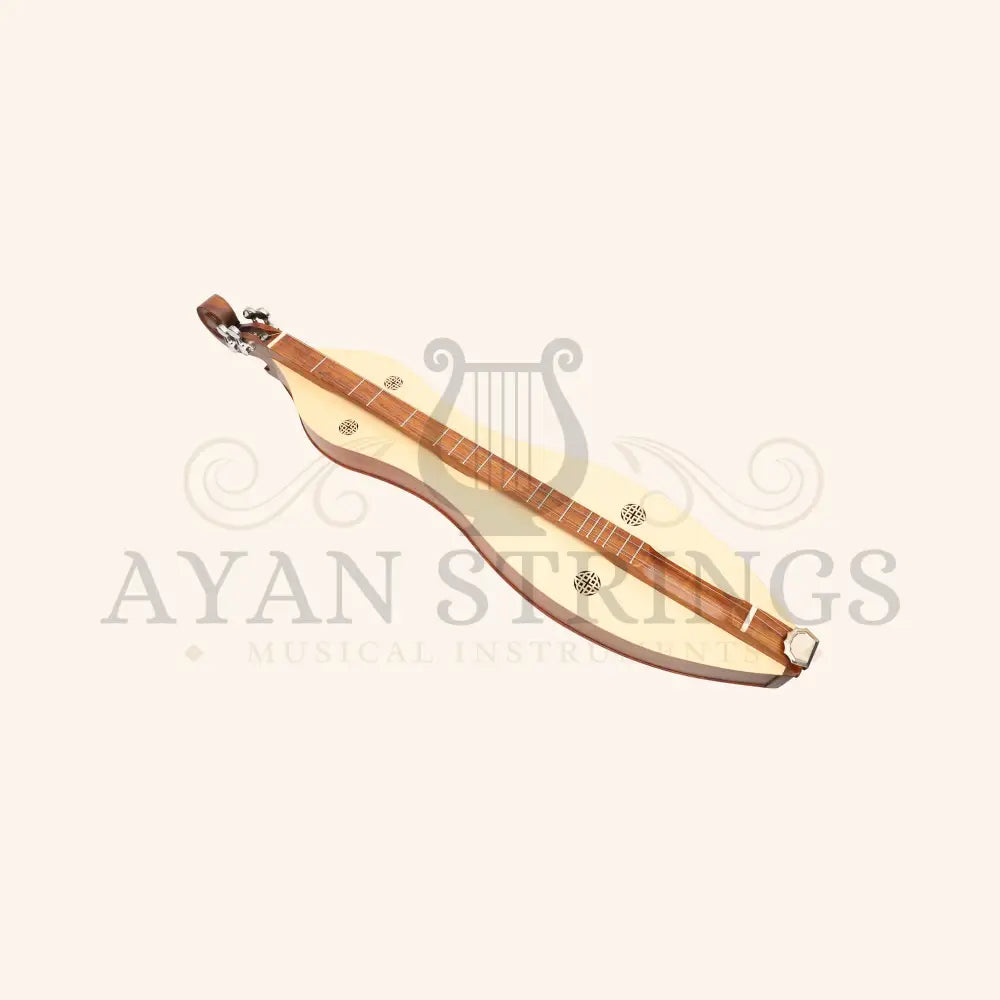 Muzikkon Mountain Dulcimer 4 Strings Knotwork Scroll R-W Silver Gear - Stringed Instruments