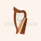 Muzikkon O’Carolan Harp 11 String Rosewood Celtic Dragon - Stringed Instruments