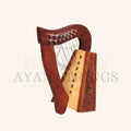 Muzikkon O’Carolan Harp 7 String Rosewood Knotwork - Stringed Instruments