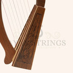 MUZIKKON O’CAROLAN HARP 8 STRING ROSEWOOD CELTIC DRAGON - Stringed Instruments