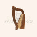 MUZIKKON O’CAROLAN HARP 8 STRING WALNUT CELTIC DRAGON - Stringed Instruments
