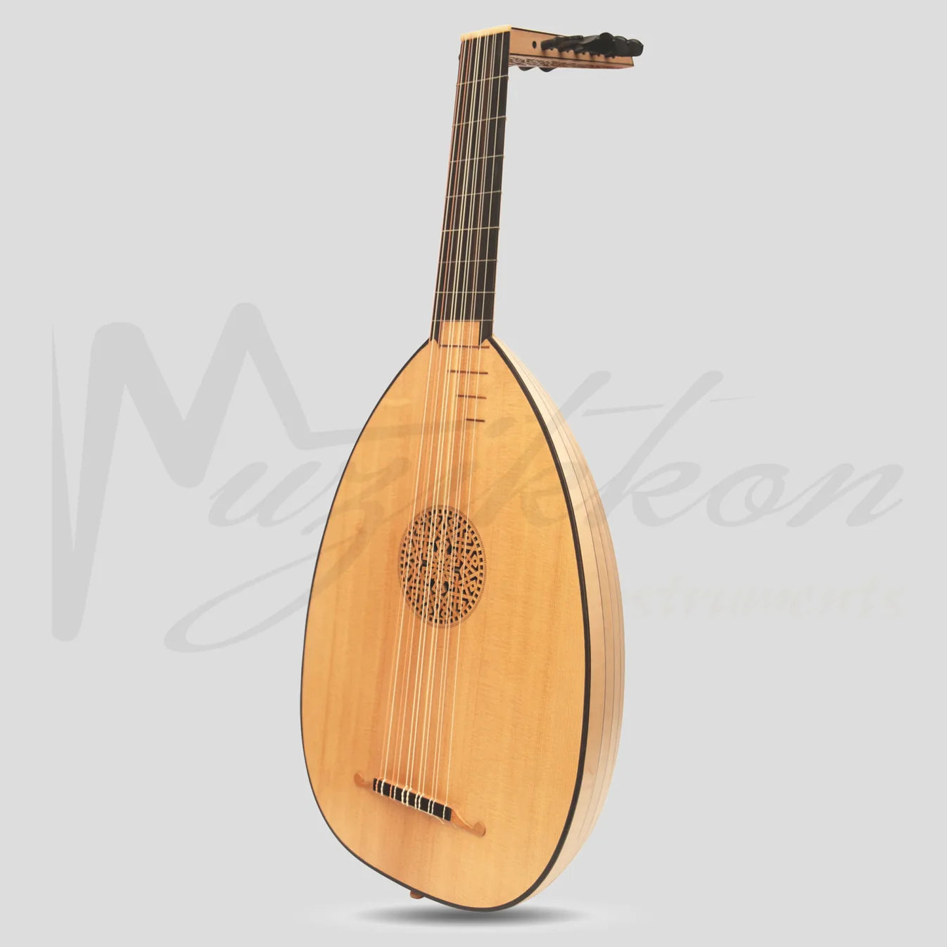 Muzikkon Renaissance Lute Deluxe cu 6 corzi pentru mâna dreaptă după Hieber