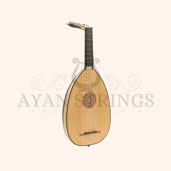 Muzikkon Renaissance Lute 6 Course Left Hand After Hieber - Maple/Ebony - Stringed Instruments