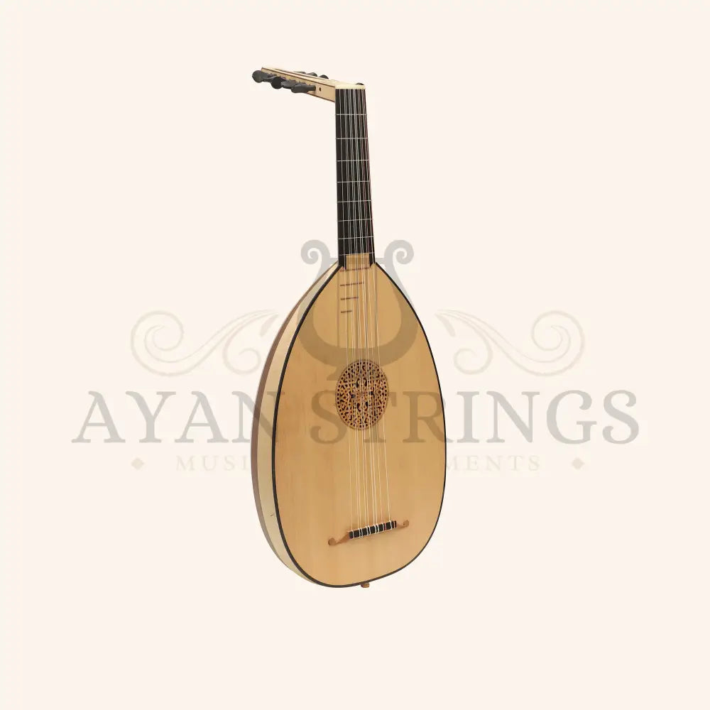 Muzikkon Renaissance Lute 6 Course Left Hand After Hieber - Maple/Walnut - Stringed Instruments