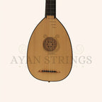 Muzikkon Renaissance Lute 7 Course Deluxe Right Hand After Hieber - Stringed Instruments