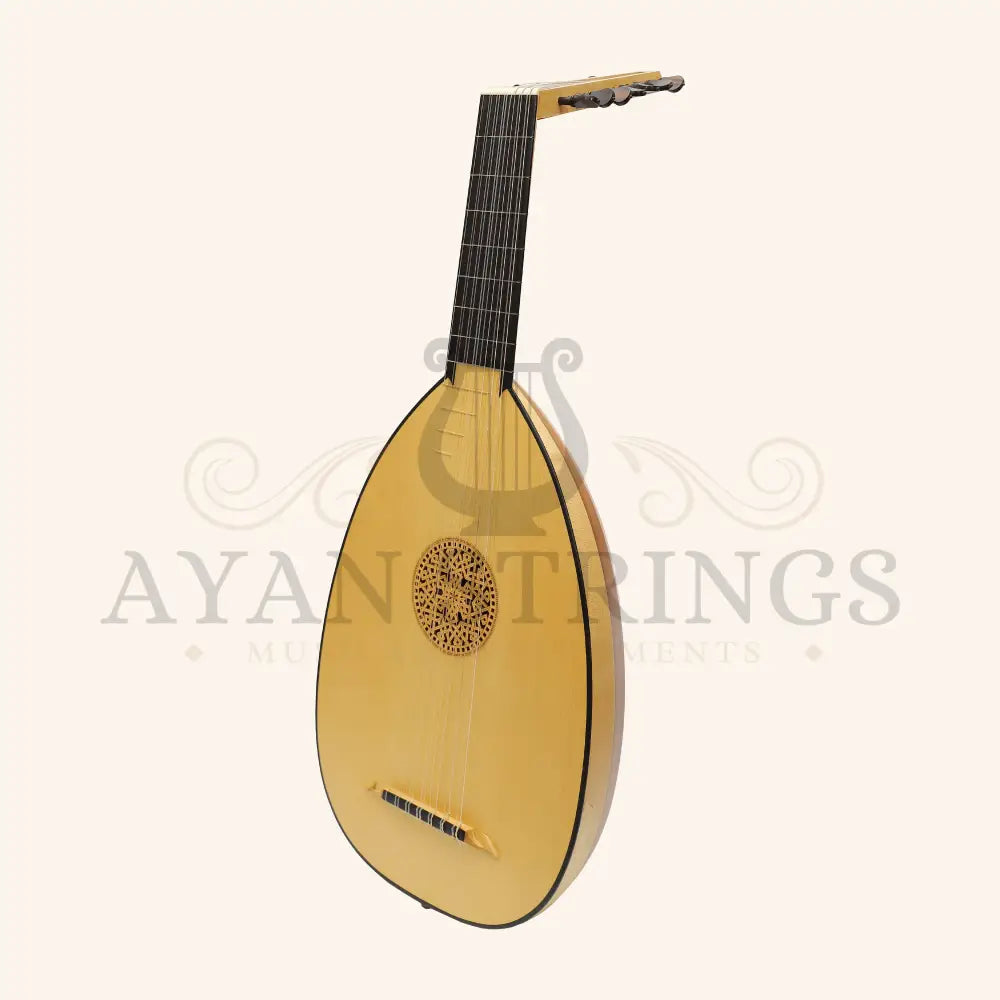 Muzikkon Renaissance Lute 7 Course Left Hand After Hieber - Maple Walnut - Stringed Instruments