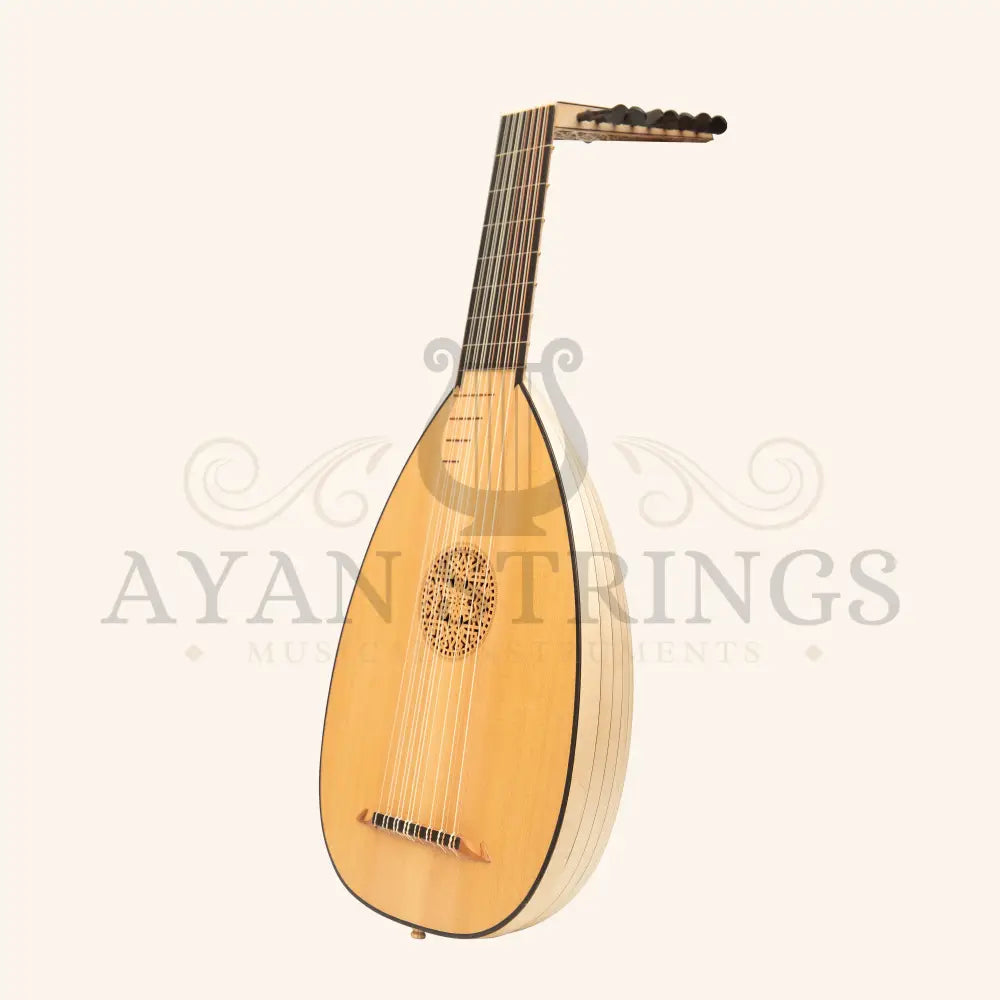 Muzikkon Renaissance Lute 8 Course Deluxe Left Hand After Hieber - Maple - Stringed Instruments