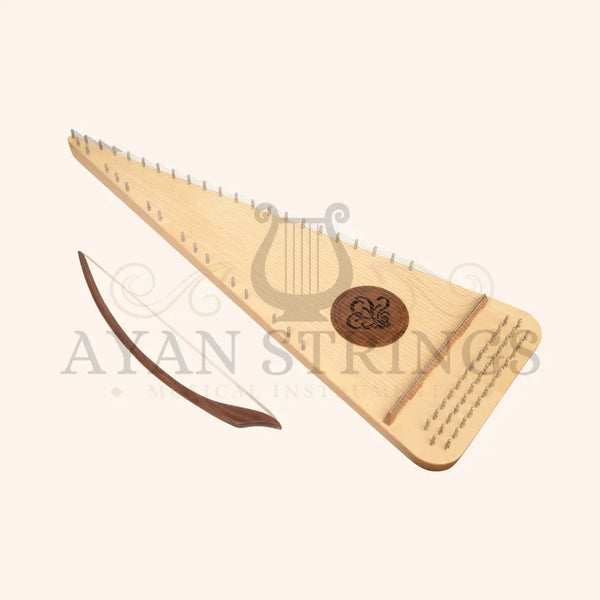 Muzikkon Round Back Bowed Psaltery Baritone Lacewood - Stringed Instruments