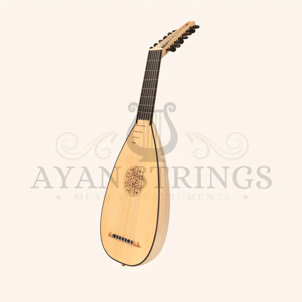 Muzikkon Travel Lute 7 Course Left Hand - Lacewood - Stringed Instruments