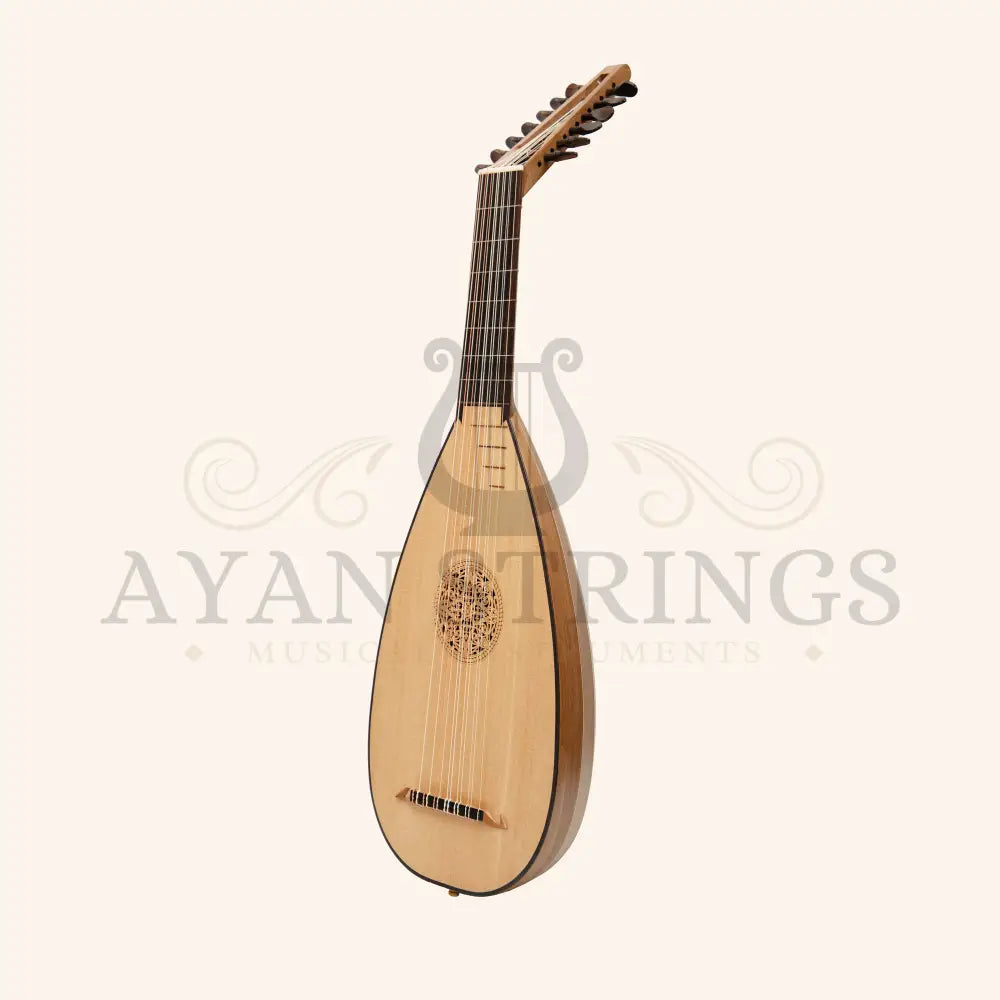 Muzikkon Travel Lute 7 Course Right Hand - Walnut - Stringed Instruments