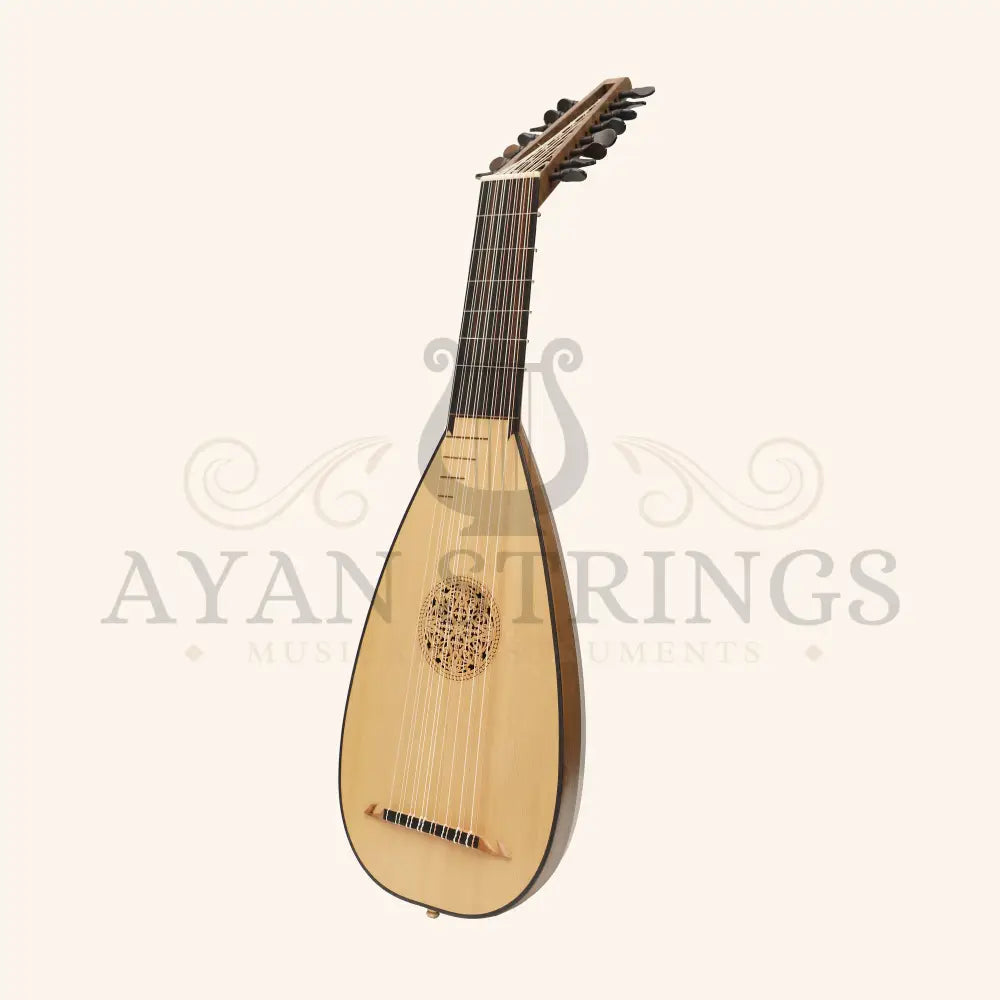 Muzikkon Travel Lute 8 Course Left Hand - Walnut - Stringed Instruments