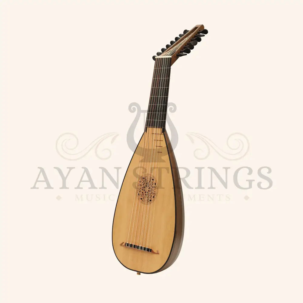 Muzikkon Travel Lute 8 Course Right Hand - Walnut - Stringed Instruments