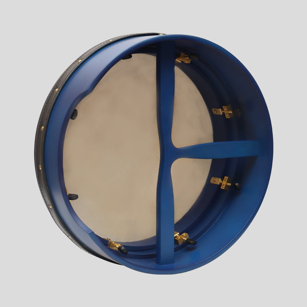 Muzikkon 15”x5" (38x12.5 cm) Premium Celtic Irish Bodhran With Easy Tune System Deep Rim T- Bar & Taped Finish