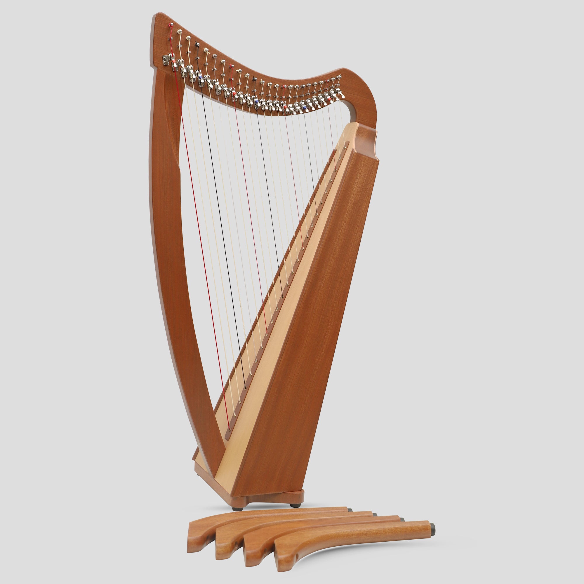Muzikkon 24 String Trinity Cèilidh Harp Mahogany