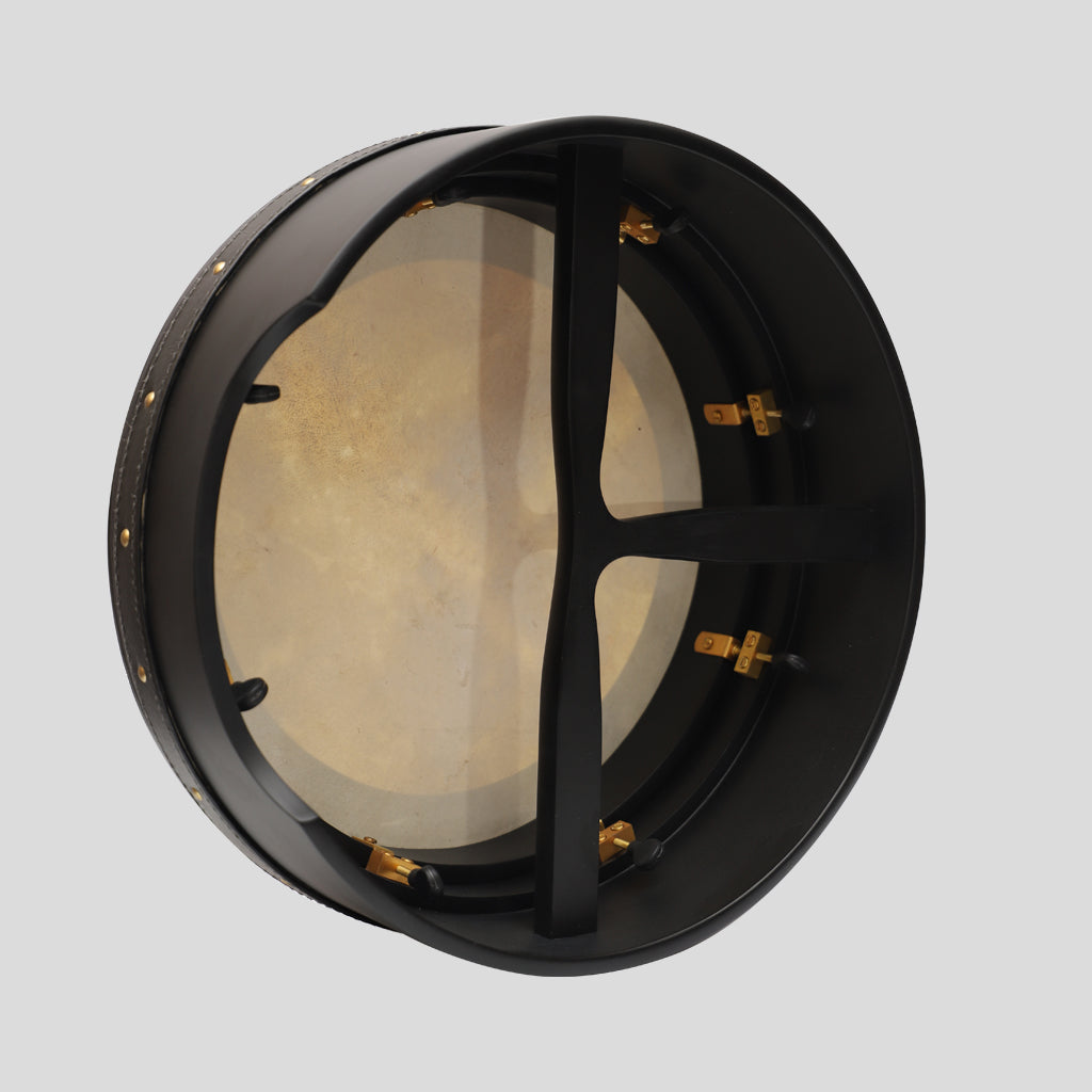 Muzikkon 15”x5" (38x12.5 cm) Premium Celtic Irish Bodhran With Easy Tune System Deep Rim T- Bar & Taped Finish