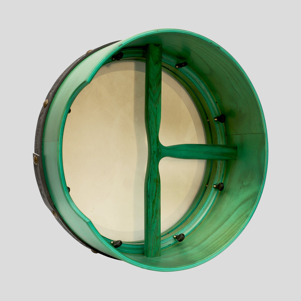 Muzikkon 15”x6" Premium Celtic Irish Bodhran with Easy Tune System Deep Rim T-BAR & Taped Finish